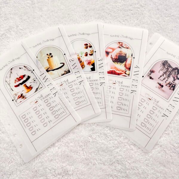 cake weeklyタイプ A6 saving リフィルバインダー貯金韓国