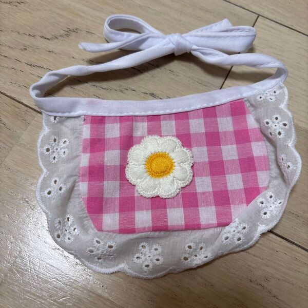 犬 猫 スタイ エプロン アクセサリー ハンドメイド ピンク お花 よだれかけ