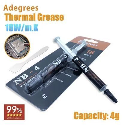 Adegrees NB-4 18W/m.k サーマルグリス 4g CPUグリス ヘラ付き
