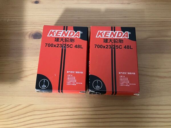 【新品2本セット】KENDA ケンダ 700×23/25C 仏式48mm チューブ+タイヤレバー付(台湾ブランド)