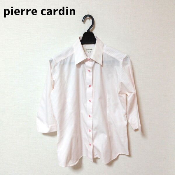 pierre cardin ピエールカルダン シャツ ブラウス七分袖 ストライプ レディース