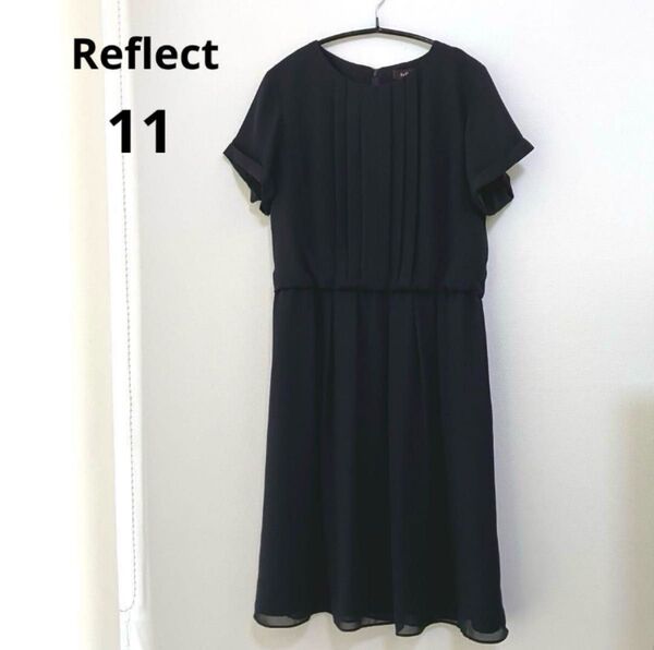 Reflect リフレクト タックワンピース 半袖 濃紺 ネイビー 11
