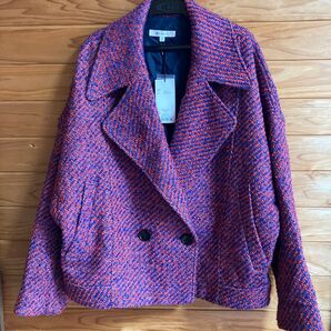 MOUSSY ツイードジャケット レッド ブルー 未使用