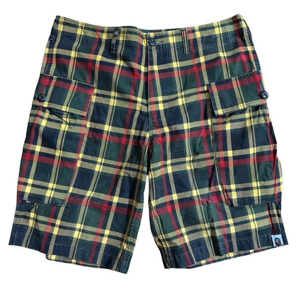 A BATHING APE 伊勢丹チェック柄 カーゴショートパンツ エイプ