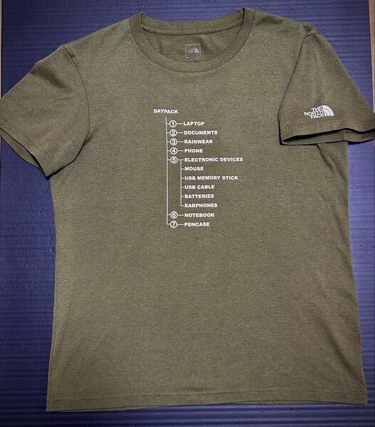 THE NORTH FACE Tシャツ プリント カーキ Lサイズ