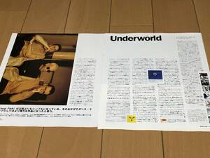 Underworld The Roots Jim O’Rourke 　切抜き　1999年　当時物　XTC BLUR ウィリアムオービット