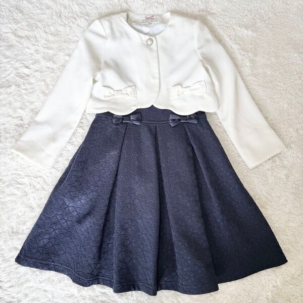 【美品】 anyfam 120 フォーマル 総レース 入学式 卒園式 ワンピース