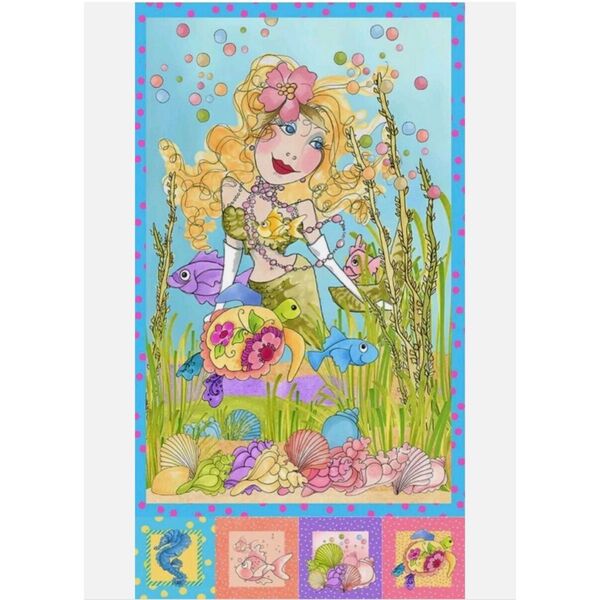 ロラライハリス生地 USAコットン【Undersea Fantasy Panel】110×58cm