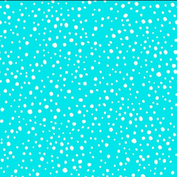 輸入生地 ロラライハリス 生地【Pepper Dots】ターコイズ× ホワイト 110×45
