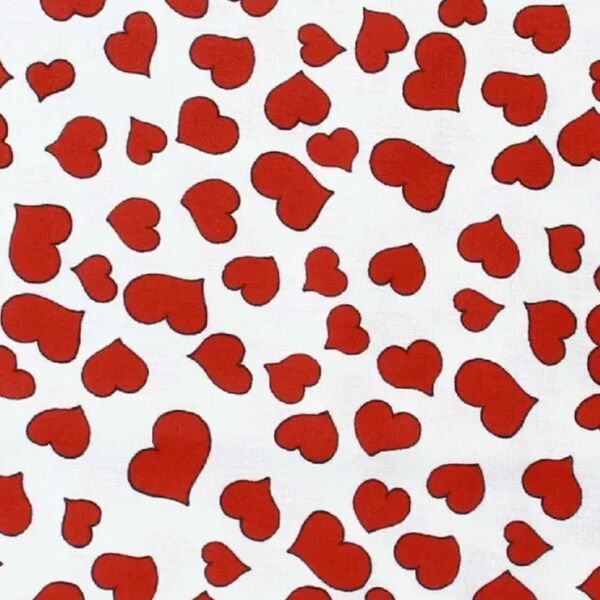 USAコットン ロラライハリス 輸入生地 【little Heart 】ホワイト110×45cm