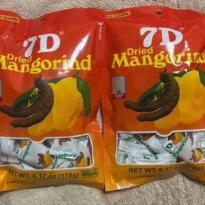 7D Dried Mangorind マンゴリンド フィリピン 東南アジア175g× 2袋 ビタミン 食物繊維 フルーツ 果物