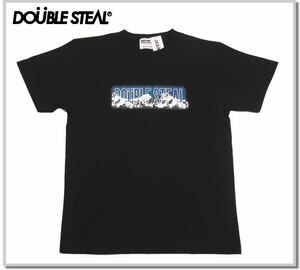 ダブルスティール DOUBLE STEAL Mountain Plint TEE 902-14020-09B(BLACK)-M プリントTシャツ 半袖 カットソー