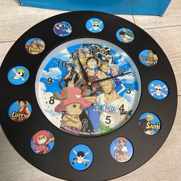 ワンピース 壁掛け時計 麦わらの一味 直径約30cm
