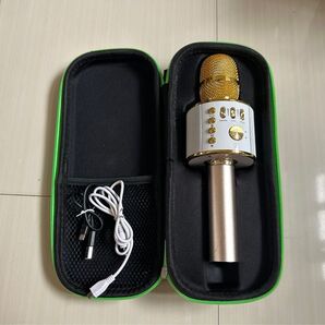 カラオケマイク ワイヤレスマイク ゴールド/ホワイト