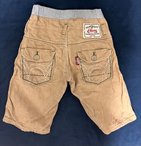 キッズ 幼児 EDWIN エドウィン 麻混ハーフパンツ 120