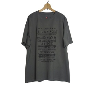 ヘインズ Tシャツ 新品 プリントTシャツ デッドストック Hanes メンズ XLサイズ スモー クグレー tee #2131