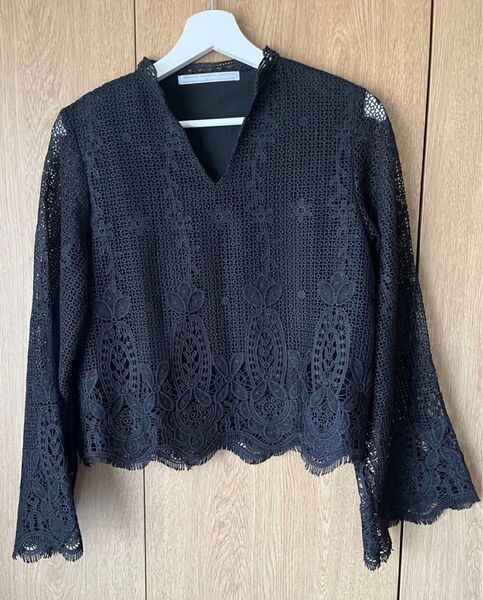 PAGEBOY ページボーイ メッシュレースフレアスリーブ 黒