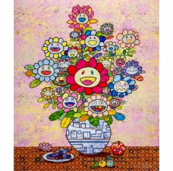 村上隆 ポスター ザオウーキーのお花の絵へのあこがれ ED300 もののけ京都サイン入りポスター ジンガロ 新品未開封