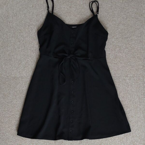 FOREVER21 キャミソールワンピース 黒 L