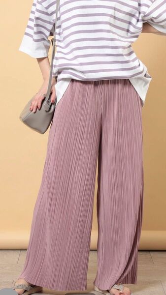 美品、フリークスストア、プリーツワイドイージーパンツ ピンク