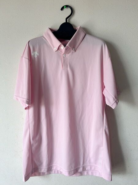 DESCENTE GOLF デサントゴルフ 半袖ポロシャツ ピンク L