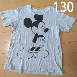 130、UNIQLO、半袖Tシャツ、グレー