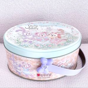 ダッフィーフレンズ スプリングインブルーム 缶