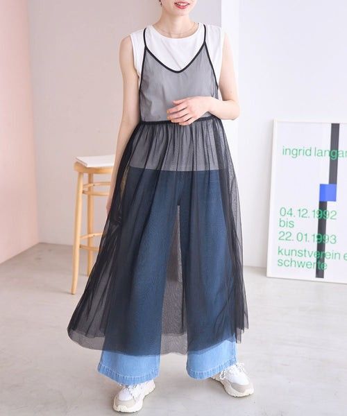 ROPE' PICNIC バックリボンチュールキャミワンピース ロペピクニック