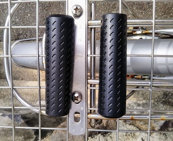 自転車用品 グリップ ロンググリップ:2本(G106) 【ブラック(黒色)】 ☆★ママチャリ・シティ車などの一般軽快車用