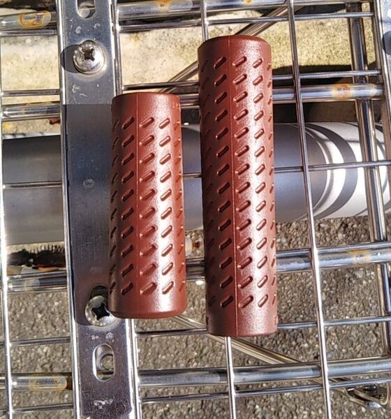 自転車用品 シフト(変速・アシスト自転車対応) グリップ 【ダークブラウン(濃茶色)】