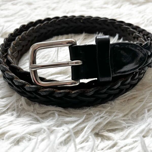 人気 WHITEHOUSE COX メッシュベルト 32/80 ブラック