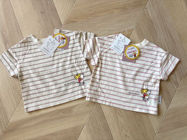 【タグ付き新品】80サイズ 2枚セット しまじろうバースデイ シンプル 半袖 Tシャツ こどもちゃれんじ ベネッセ