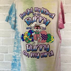 BUCEES USA タイダイTシャツ ウサギ イースター 春 古着 Mサイズ