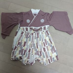 着用回数2回 袴ロンパース 80サイズ