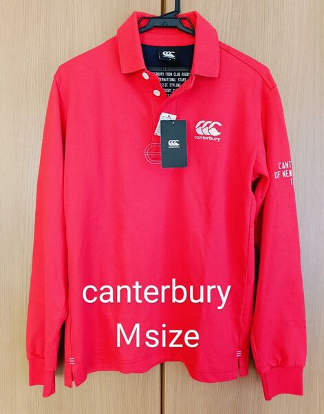 未使用 canterburyラガーシャツ Mサイズ レッド