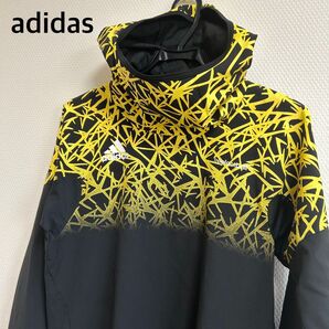 adidas フリーフットボール トップス Sサイズ ブラック/イエロー