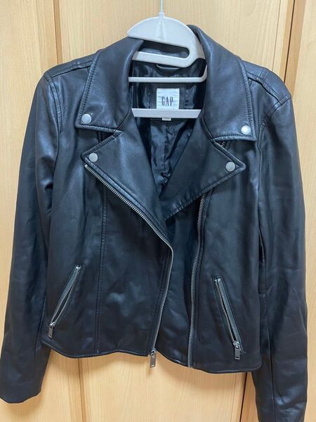 GAP フェイクレザーライダースジャケット