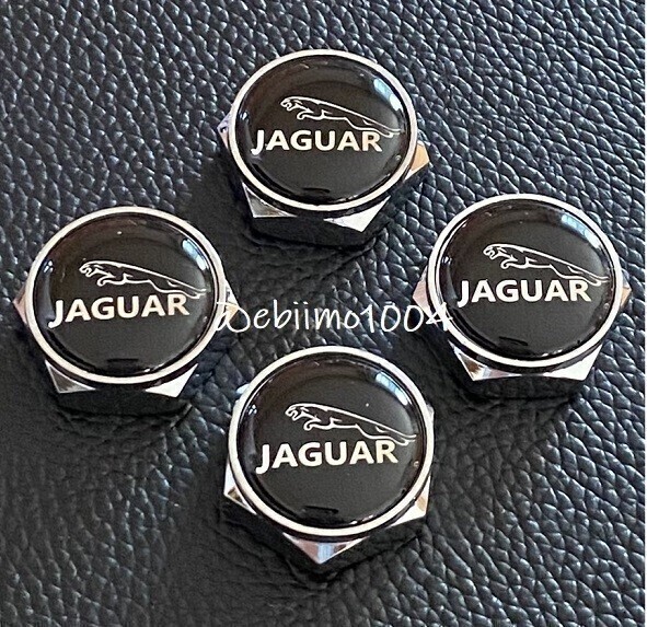 ジャガー JAGUAR ナンバーボルトキャップ ボルトカバー ライセンスプレート盗難防止 ネジ エンブレムロゴ 4個セット
