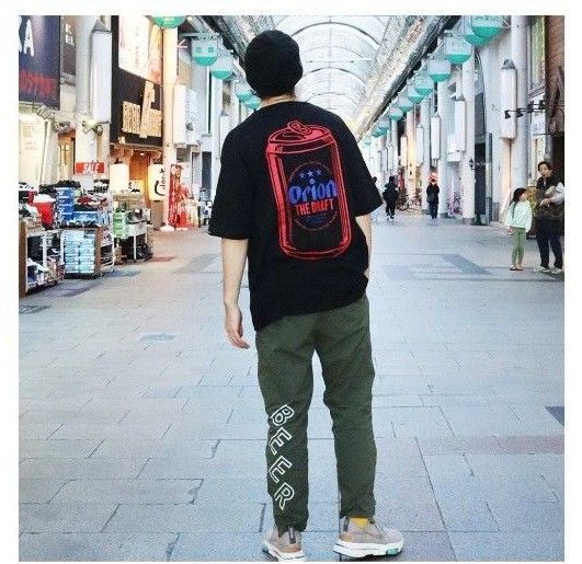 送料込★早い者勝ち★稀少★公式通販限定★新品★完売 BEER 缶ロゴポケットTシャツ BLACK
