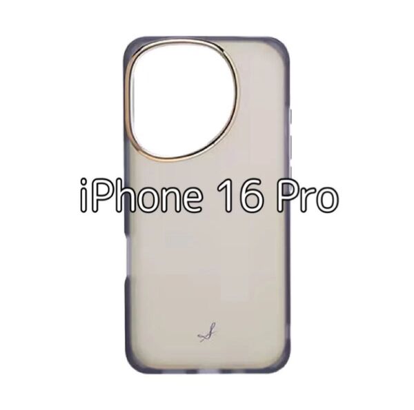 salisty iPhone 16 Pro ケース クリアカラー 耐衝撃 ハードケース (チャコールブラック)