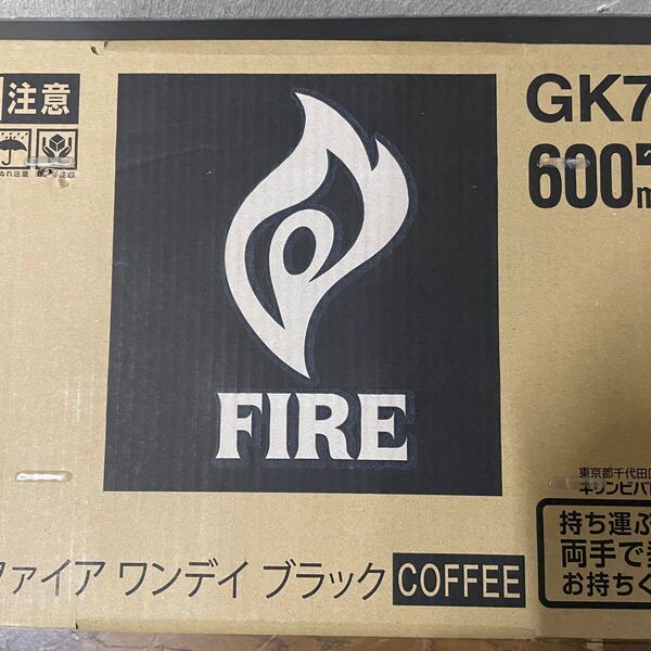 KIRIN ファイア FIRE ワンデーブラック無糖 600ml1ケース24本