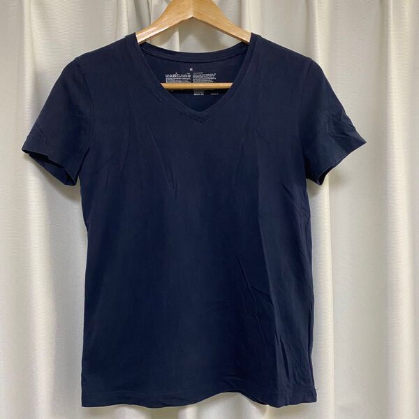 無印良品 コットン Tシャツ 半袖 ネイビー M