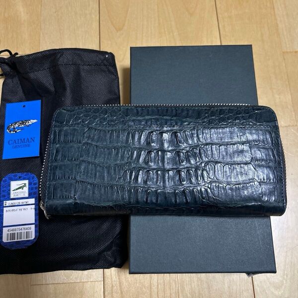 カイマンラウンド ワニ革テール長財布 未使用品
