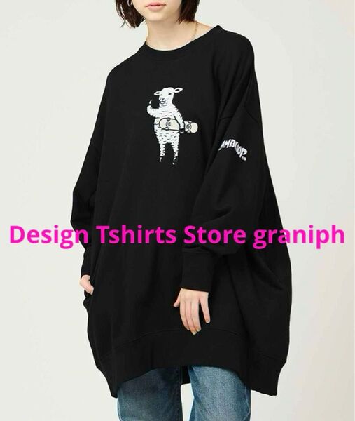 【期間限定出品】新品 Design Tshirts Store graniph グラニフ ラムチョップス スウェット ワンピース