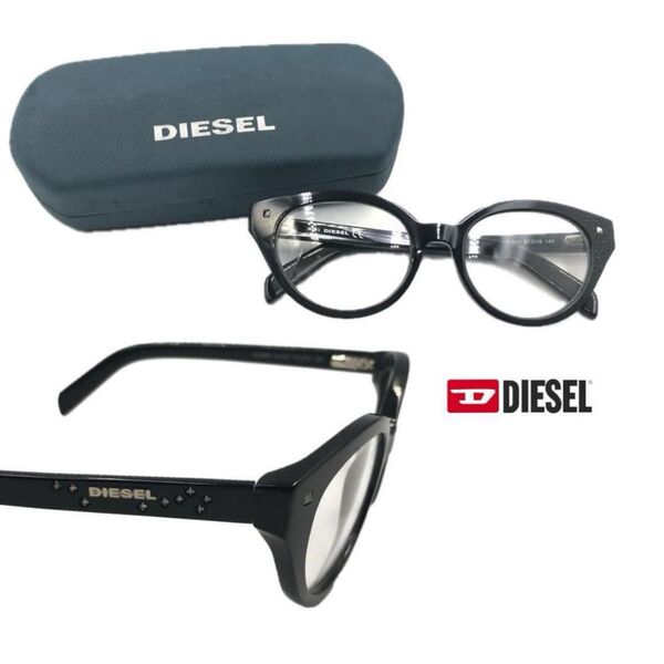 ★DIESEL ディーゼル メガネ★アイウェア/ケース付き/ 伊達メガネ