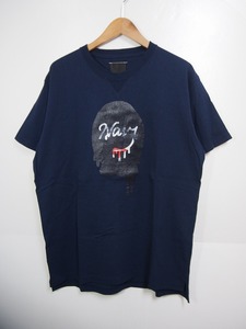 美品19SS BLANCKブランク ROCK STAR BJ TEE Tシャツ 半袖カットソー 紺1215J