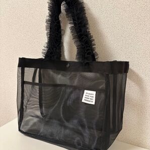 フリル バッグ チュール 黒