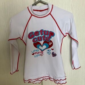 GETUP CUTE ラッシュガード 長袖 ホワイト 140サイズ