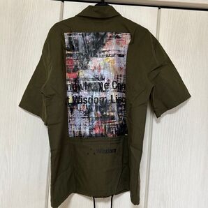 BROWNY VINTAGE 半袖シャツ オリーブ Mサイズ バックプリントがお洒落 カッコイイ まとめ買い割引あり!