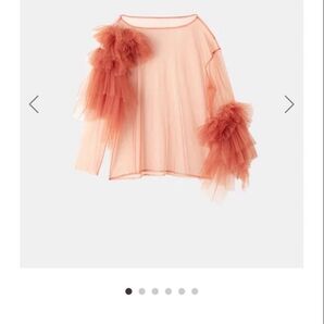 MARGE tulle asymmetric decorative p/o orange